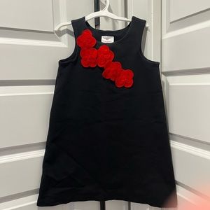 Hanna Andersson black heavy stretch cotton a-line sleeveless dress toddler girl